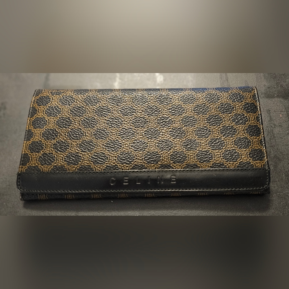 Celine Long Wallet Brown/Black